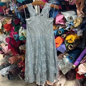 Grey and blue lace children’s dress